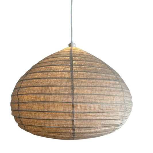 Linen Light Shade Natural Oval