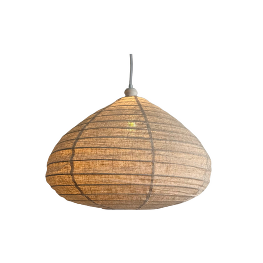 LInen Light Shade Natural Oval