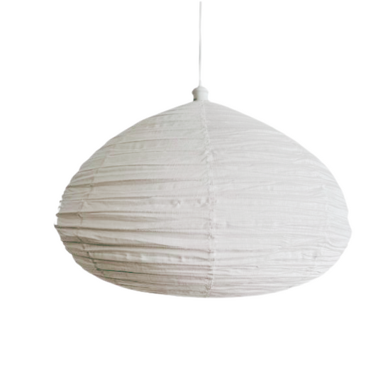 Linen Light Shade White Oval