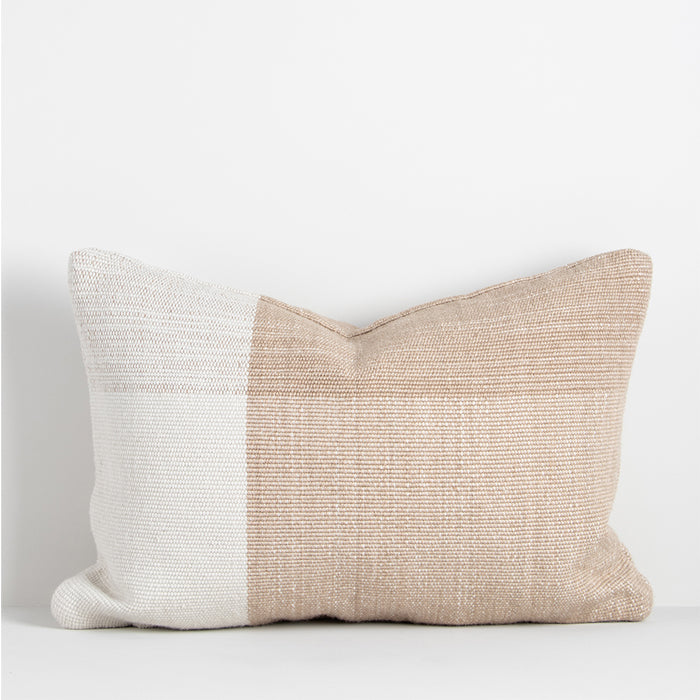 Luxurious outdoor quality cushion in neutral colours