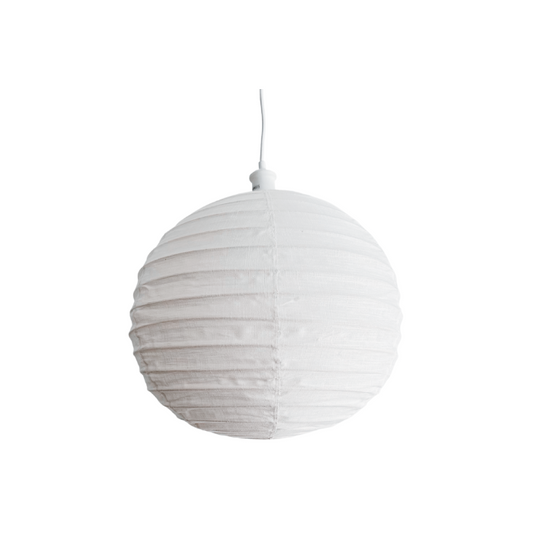 Linen Light Shade Round White