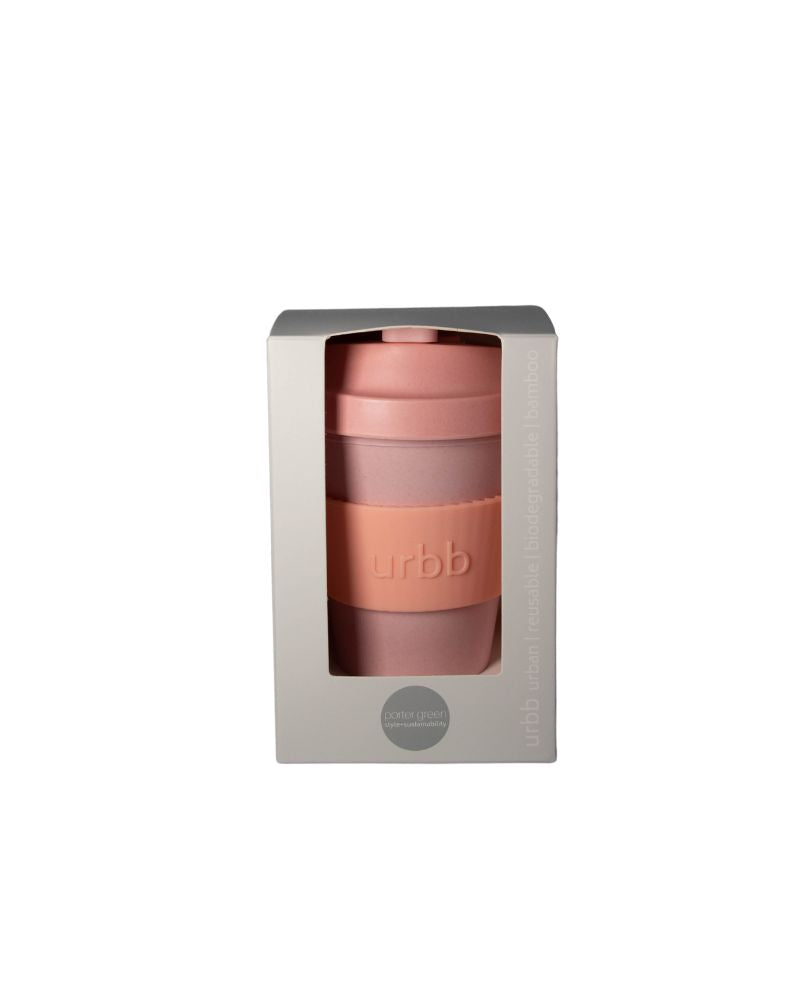 Urbb Reusable Biodegradable Coffee Cup Peach + Petal