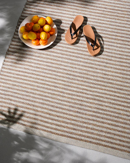 Summit Floor Rug - Sand + Natural Stripe