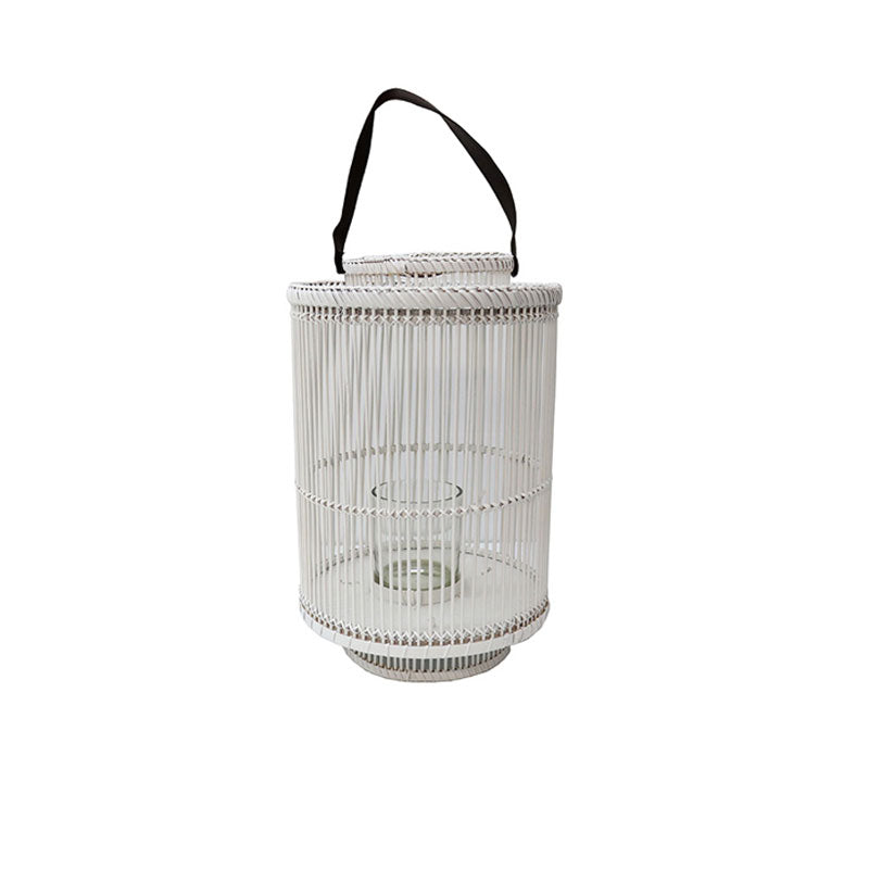 White bamboo tall lantern