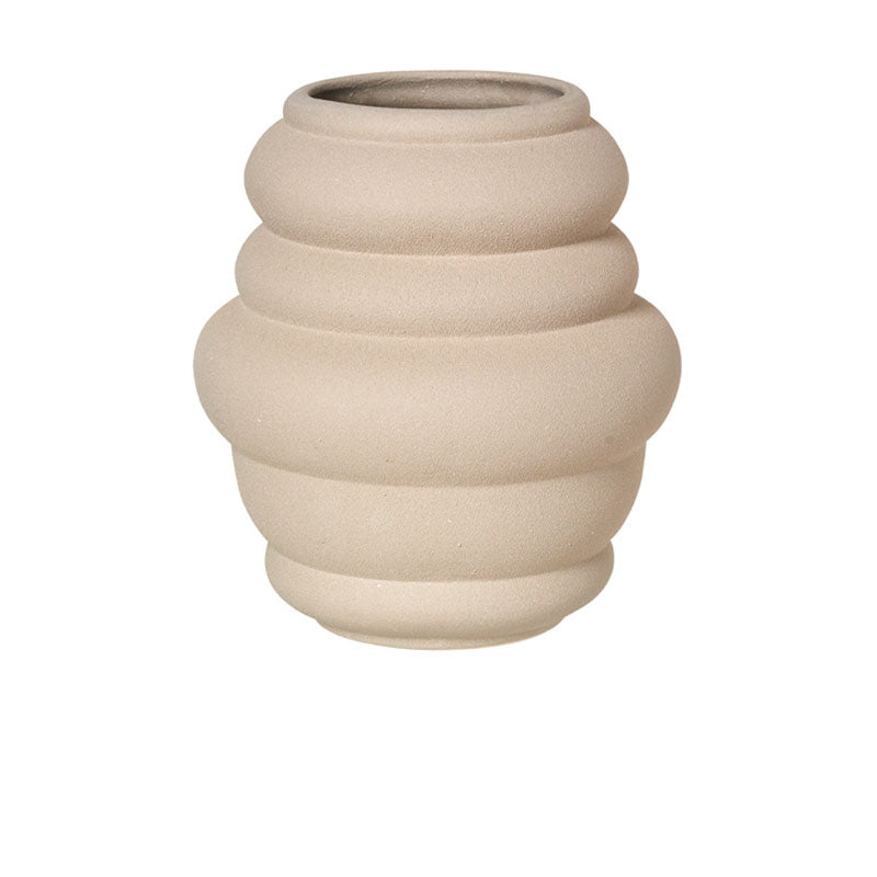 Taupe stoneware planter perfect for indoor plants